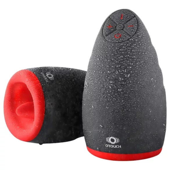 OTOUCH Chiven 2 - masturbator z vibracijo v obliki ust - akumulatorski - črn