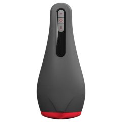  OTOUCH Airturn 2 - akumulatorski, ogrevan, sesalni masturbator za usta (črno-rdeč)