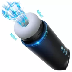   Leopard - masturbator z gibanjem gor-dol, sesanjem in vibracijami - črn