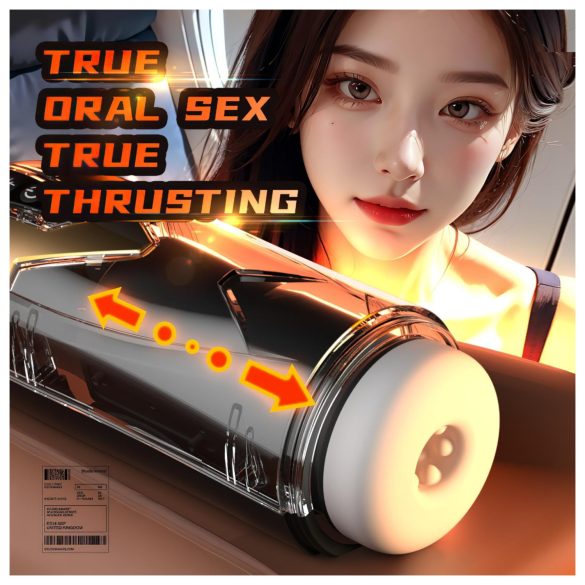 Leopard - potisni masturbator - črna