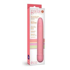   Gaia Eco L - okolju prijazen vibrator na palici (roza) - velik