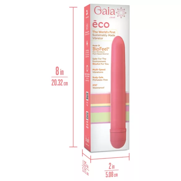 Gaia - vibrator - okolju prijazen, velik - roza
