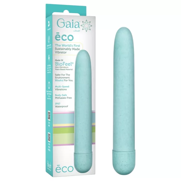 Gaia Eco L - vibrator paličaste oblike - okolju prijazen - moder - velik