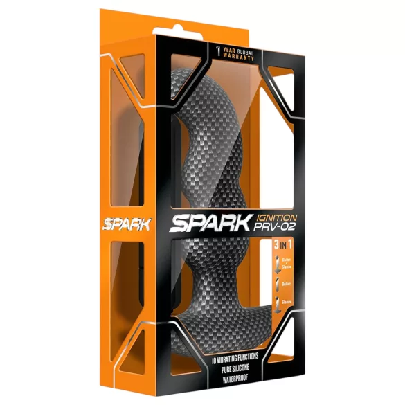 Blush Spark - analni vibrator - vodoodporen - črn