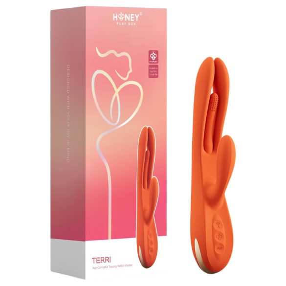 Honey Play Box Terri - vibrator za klitoris z jezičkom - oranžna