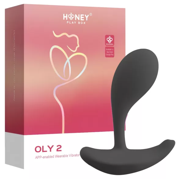 Honey Play Box Oly 2 - z aplikacijo upravljan vibrator za točko G in klitoris (črn)
