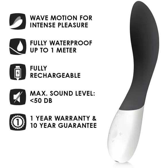 LELO Mona Wave - vibrator za G-točko - vodoodporen - črn