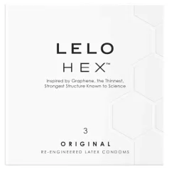 LELO Hex Original - kondomi - tanek in močan - 3 kosi