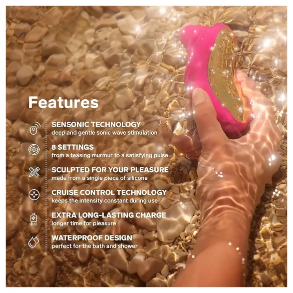 LELO Sona Cruise - stimulator za klitoris z zvočnimi valovi - rdeča