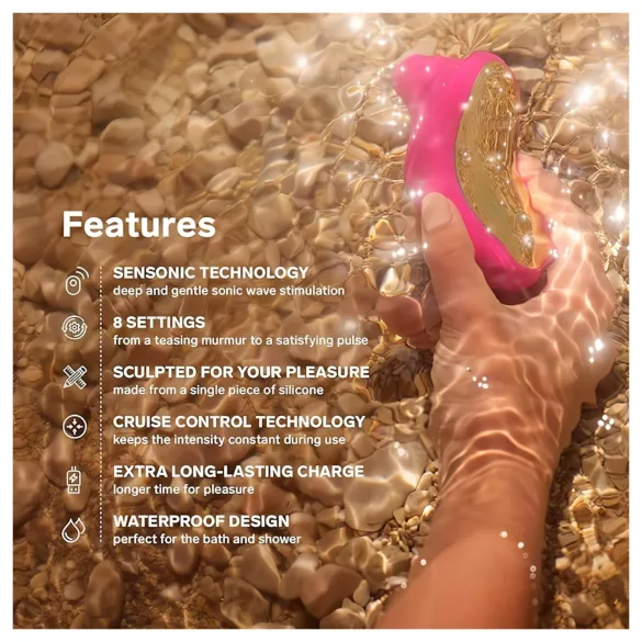 LELO Sona Cruise - stimulator za klitoris z valovi - črna