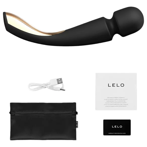 LELO Smart Wand 2 - masažna palica za telo - velika - črna - polnilna