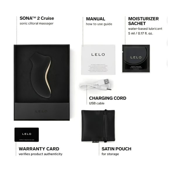 LELO Sona 2 Cruise - zvočni stimulator za klitoris (črna)