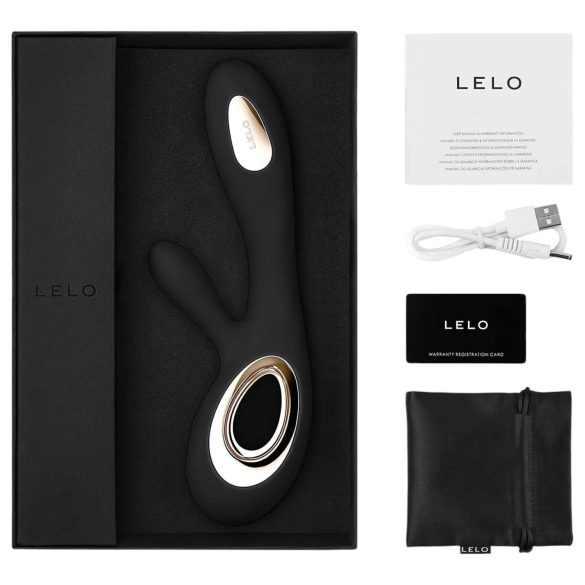 LELO - vibrator z gibljivim klitoralnim nastavkom - črna