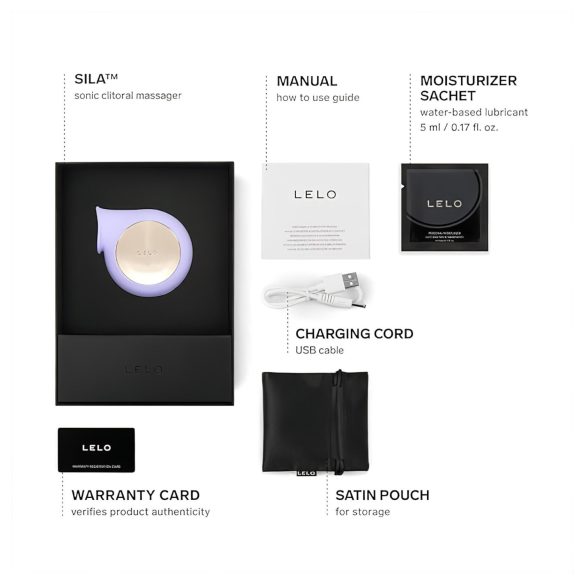 LELO Sila - klitorisalni vibrator z zvočnimi valovi - vodoodporen lila