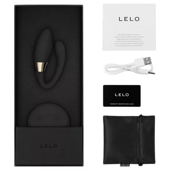 LELO Tiani Duo - vibrator za pare - silikon - črna
