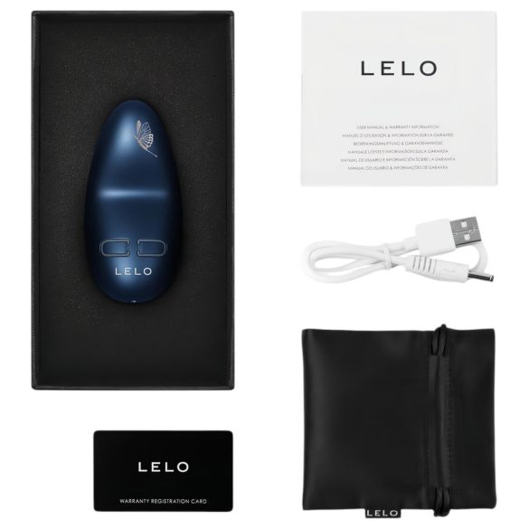 LELO - vibrirajoči stimulator klitorisa - vodoodporen, akumulatorski - moder