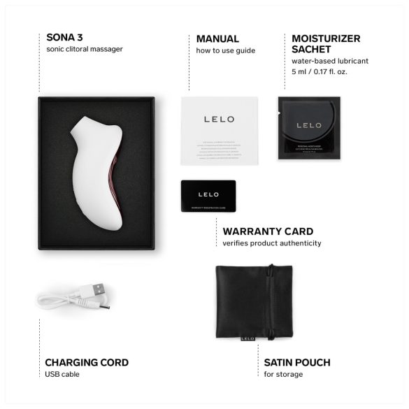 LELO Sona 3 - stimulator klitorisa z valovi - bel