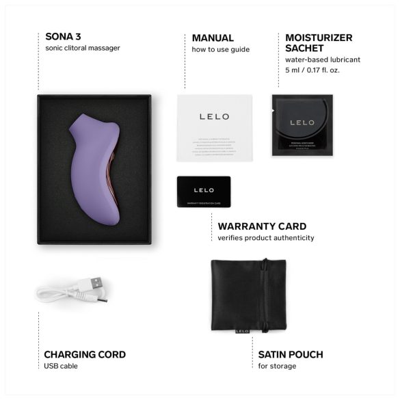 LELO Sona 3 - stimulator klitorisa z valovi - vijolična