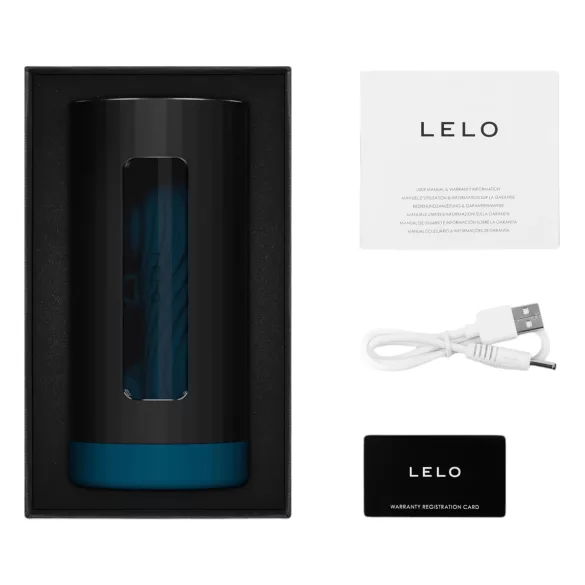LELO F1s V3 XL - interaktivni masturbator - črna/modra