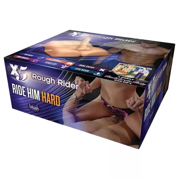 Blush X5 Rough Rider - moški torzo masturbator - naravna barva