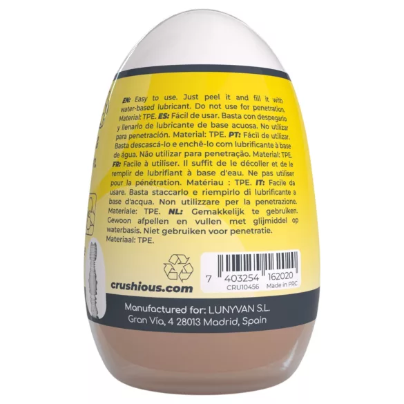 Crushious Ezy Egg Anal - masturbacijsko jajce (v barvi kože)