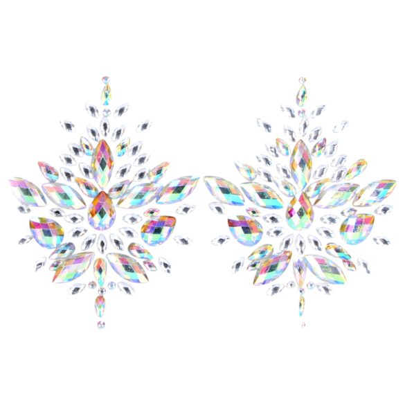 Le Désir - bleščeče nalepke za bradavičke - mavrične