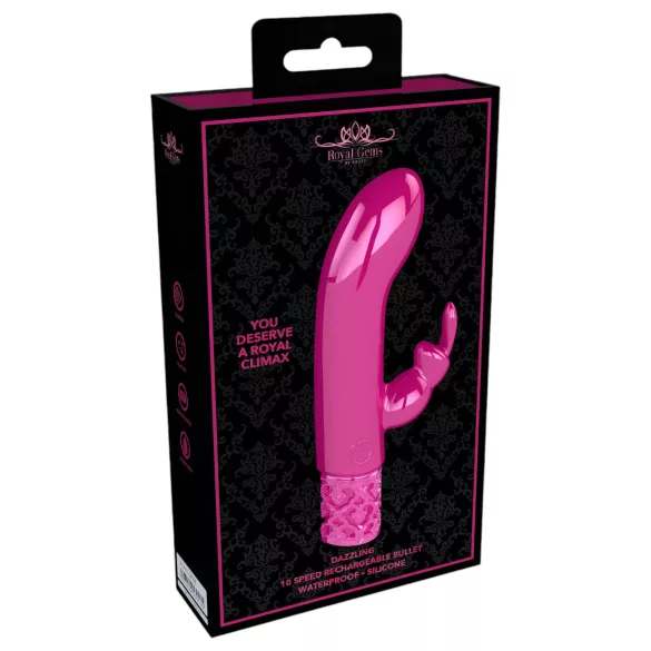 Royal Gems Dazzling - vibrator za klitoris in točko G - polnilni - roza