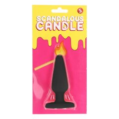 Scandalous - sveča - analni čep - črna (50g)