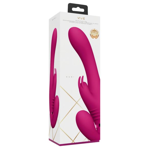 Vive Suki - strap-on vibrator brez pasu - roza