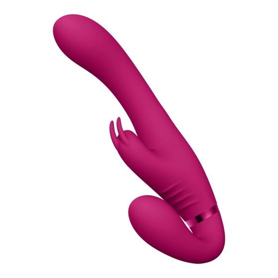 Vive Suki - vibrator brez naramnic za polnjenje s stimulatorjem klitorisa zajčka (roza)