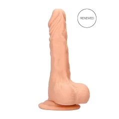   RealRock - realistični dildo s testisi - 17 cm - naravna barva