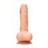 RealRock - realistični dildo s testisi - 17 cm - naravna barva