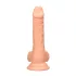 RealRock - realistični dildo s testisi - 17 cm - naravna barva
