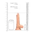 RealRock - realistični dildo s testisi - 17 cm - naravna barva
