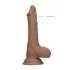 RealRock - dildo z modom - realističen, z modo - 17 cm - temno naravna barva