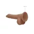 RealRock - dildo z modom - realističen, z modo - 17 cm - temno naravna barva