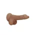 RealRock - dildo z modom - realističen, z modo - 17 cm - temno naravna barva