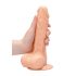 RealRock - dildo z modami - realistični videz - 20 cm - naravna barva