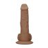 RealRock - dildo z modom - realističen videz - temno natur, 25 cm