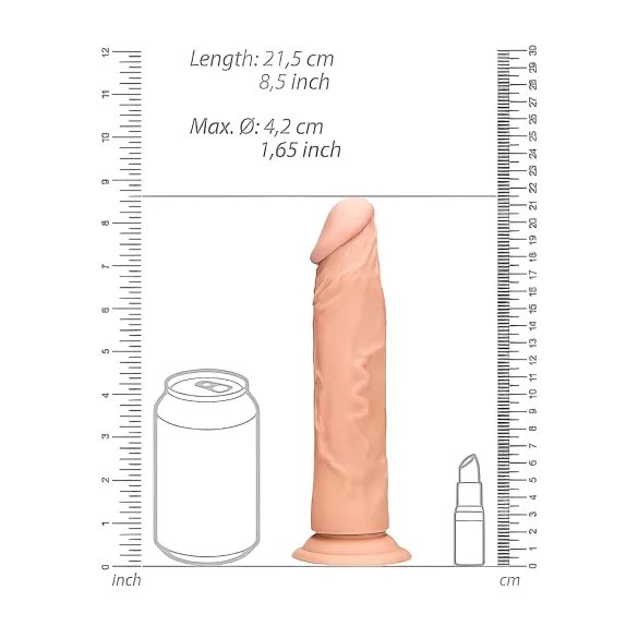 RealRock - realistični dildo - 20 cm - naravna barva