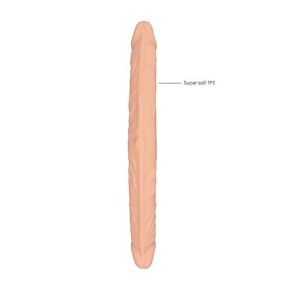 RealRock - dvojni dildo - 36 cm - naravna barva