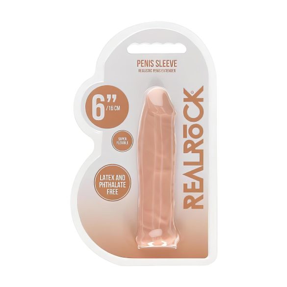 RealRock - podaljšek za penis - 17 cm - naravna barva