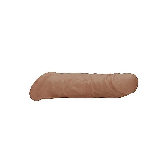 RealRock Penis Sleeve 8 - ovoj za penis (21 cm) - temno naraven