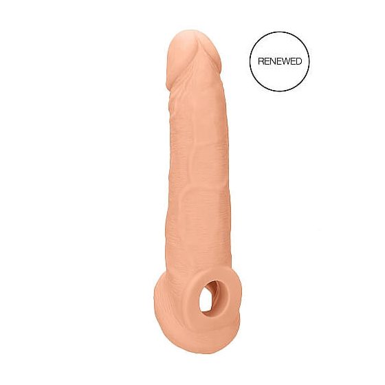 RealRock Penis Sleeve 9 - ovoj za penis (21,5 cm) - naravni