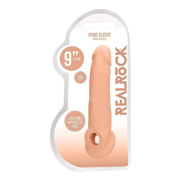 RealRock - podaljšek za penis - 21,5 cm - naravna barva