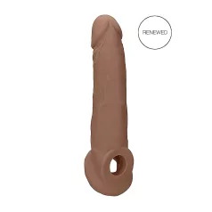 RealRock - penis rokav - 21,5 cm - temno naravna barva