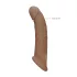 RealRock - penis rokav - 21,5 cm - temno naravna barva