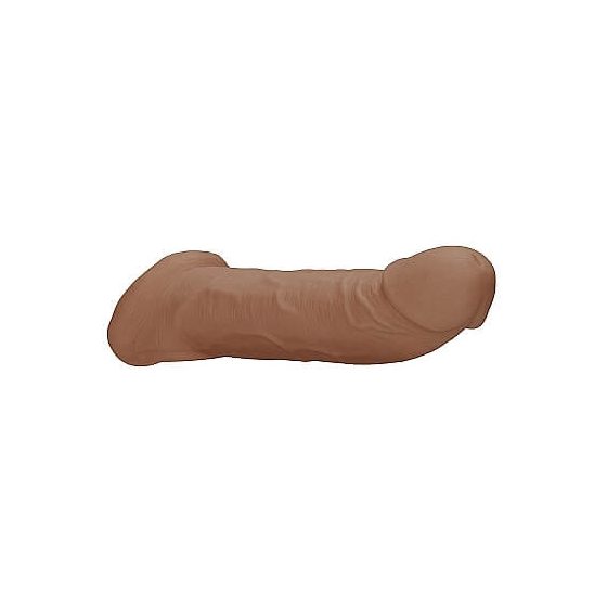 RealRock Penis Sleeve 9 - ovoj za penis (21,5 cm) - temno naraven