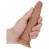 RealRock - realistični dildo 15,5 cm - temna naravna barva