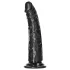 RealRock - realistični dildo - ozek - 15,5 cm - črn